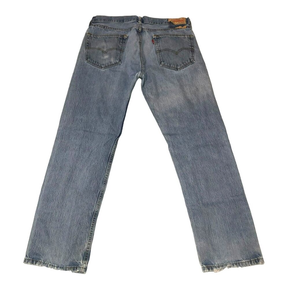 Levi's 505 Jeans SZ 36 x 32 Blue Classic Straight Leg Zipper Fly Levi's Mens